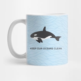 Keep Our Oceans Free Orca Mug